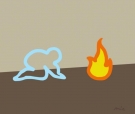 Fantolino vs fuoco, tecnica digitale